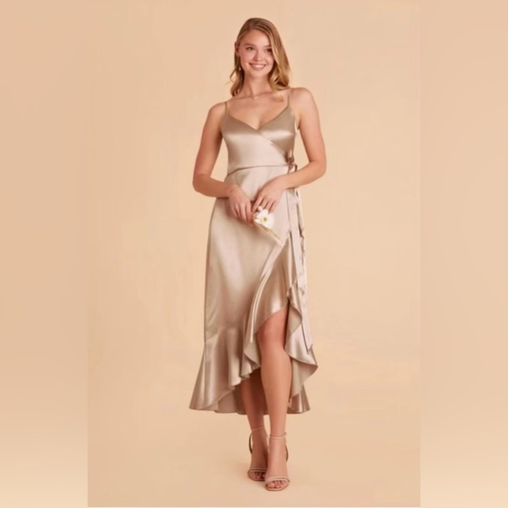 Midi Champagne Bridesmaid Dress
